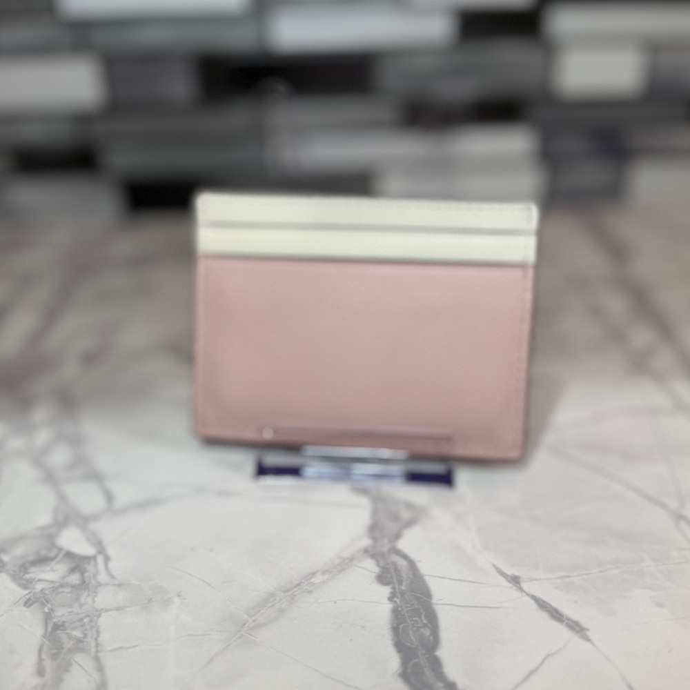 Kate Spade Pink & Cream Leather Card Holder NWT - Picture 2 of 3